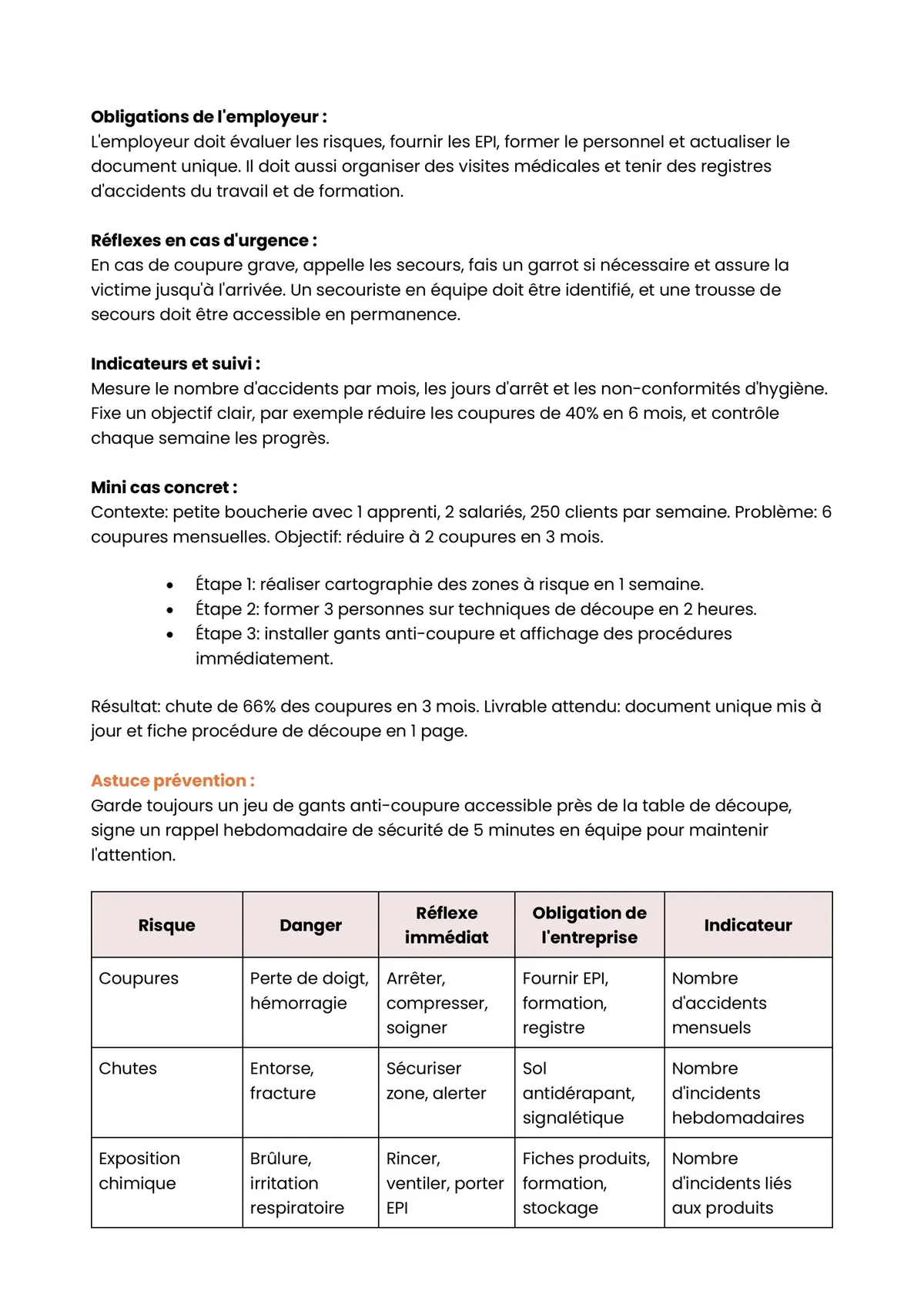 Example Fiche de Révision CAP Boucher